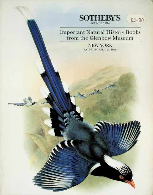 Sothebys April 1994 Important Natural History Books etc.
