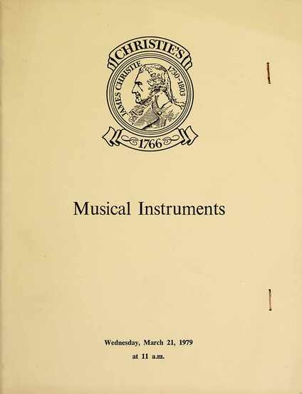 Christies March 1979 Musical Instruments