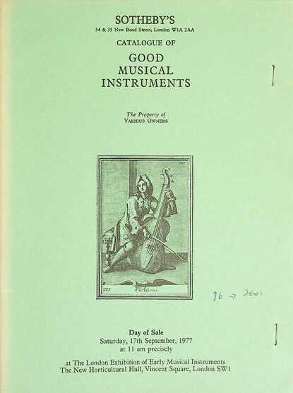 Sothebys September 1977 Good Musical Instruments