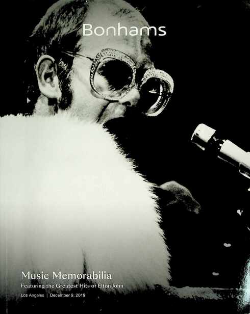 Bonhams Dec 2019 Music Memorabilia featuring the Elton John