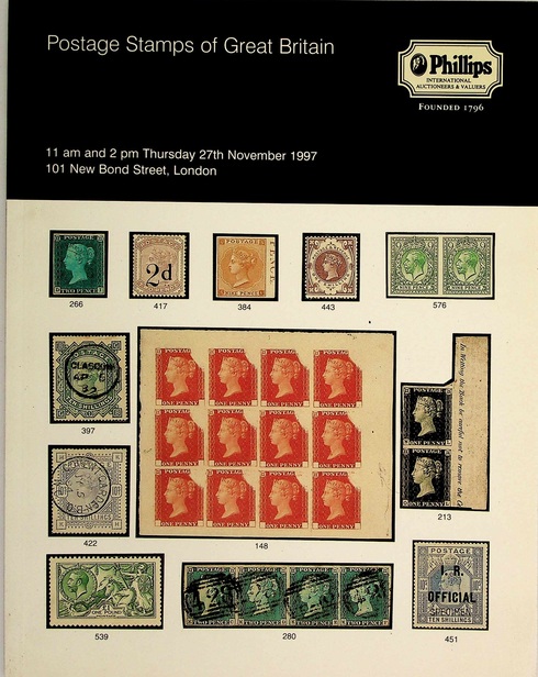 Phillips November 1997 Postage Stamps of Great Britain