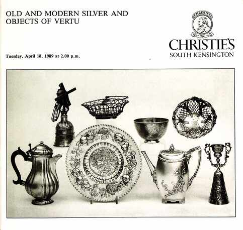 Christies April 1989 Old and Modern Silver & Objects of Vertu