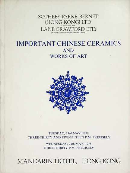 Sothebys May 1978 Important Chinese Ceramics & WOA