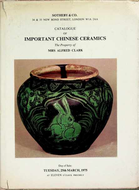 Sothebys March 1975 Important Chinese Ceramics