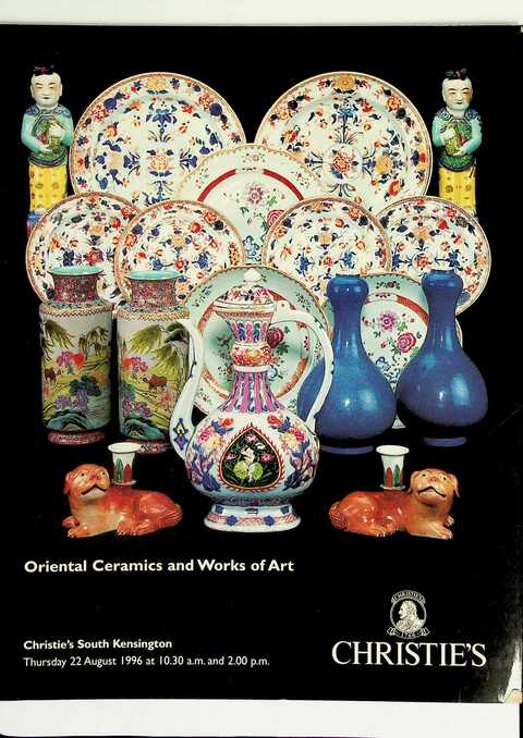Christies August 1996 Oriental Ceramics & Works of Art