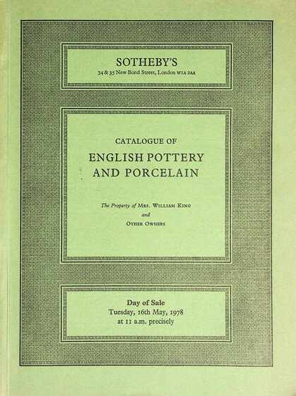 Sothebys May 1978 English Pottery & Porcelain