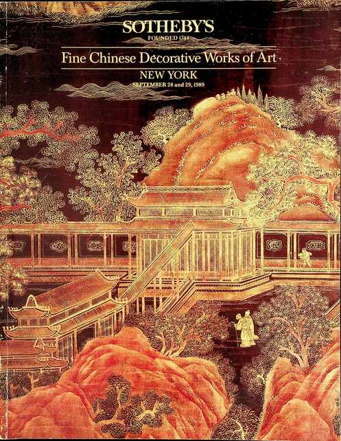Sothebys September 1989 Fine Chinese Decorative Works of Art