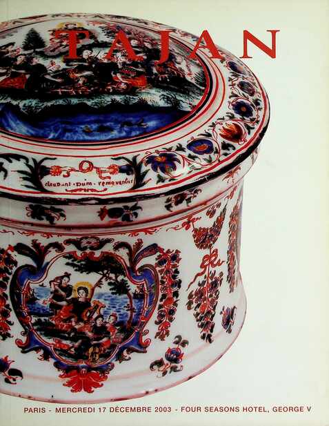 Tajan December 2003 Important European & French Earthenware and Porcelain etc,.