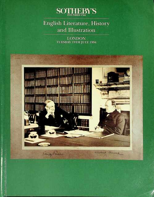 Sothebys July 1994 English Literature, History & Illustration (Digital only)