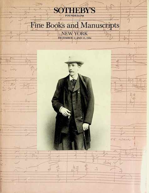 Sothebys December 1984 Fine Books & Manuscripts