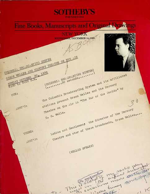 Sothebys Dec 1988 Fine Books, Manuscripts & Original Drawings