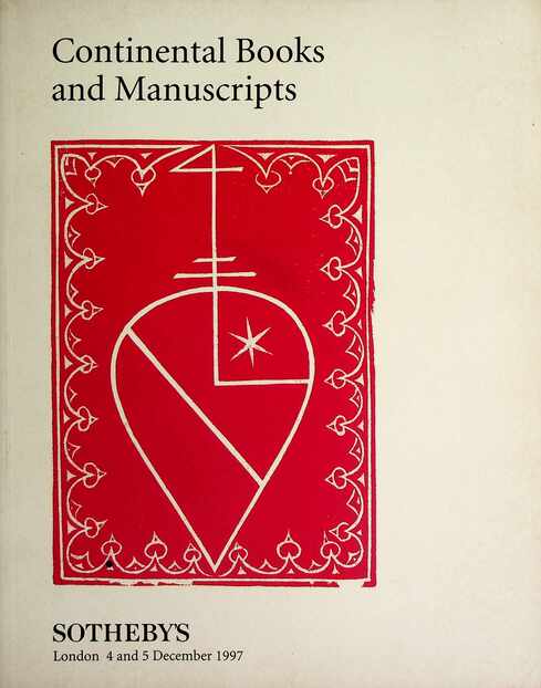 Sothebys December 1997 Continental Books & Manuscripts