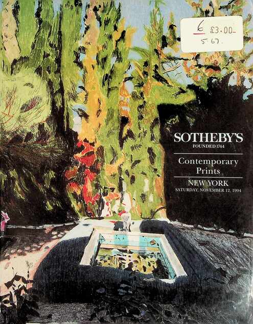 Sothebys November 1994 Contemporary Prints
