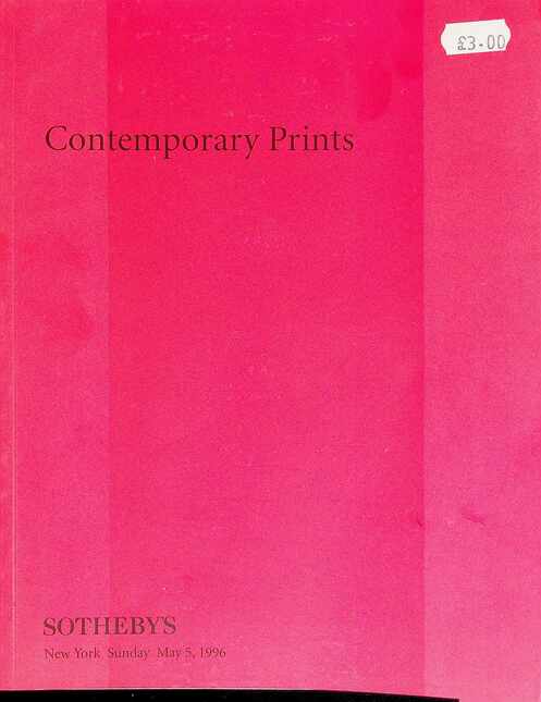 Sothebys May 1996 Contemporary Prints