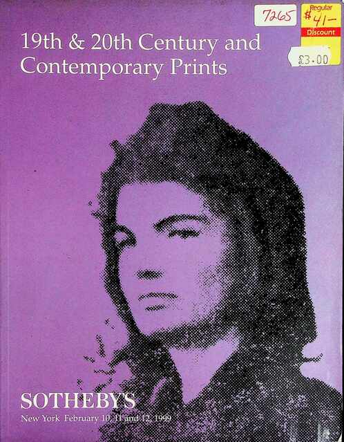 Sothebys Feb 1999 19th and 20th Century & Contemporary Prints (Digital only)
