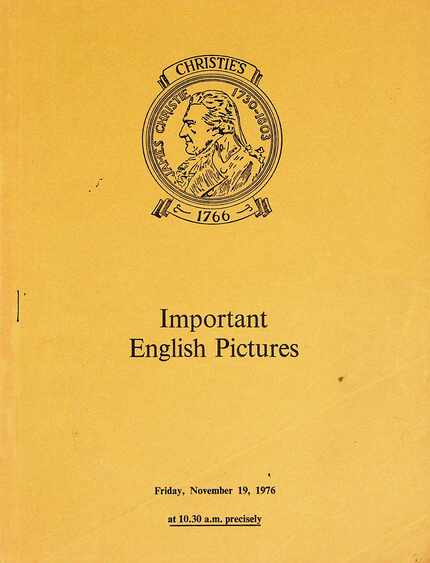 Christies November 1976 Important English Pictures