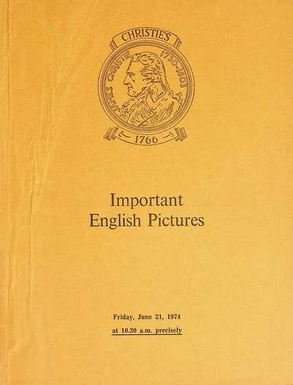 Christies June 1974 Important English Pictures