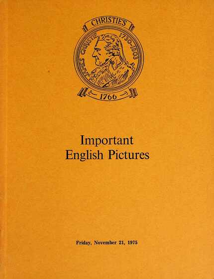 Christies November 1975 Important English Pictures
