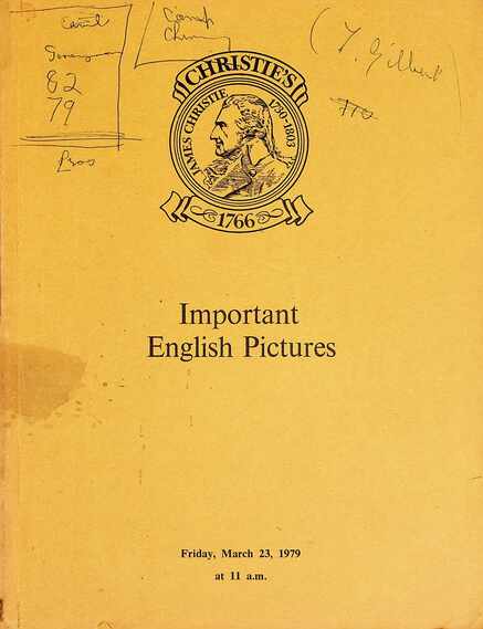 Christies March 1979 Important English Pictures