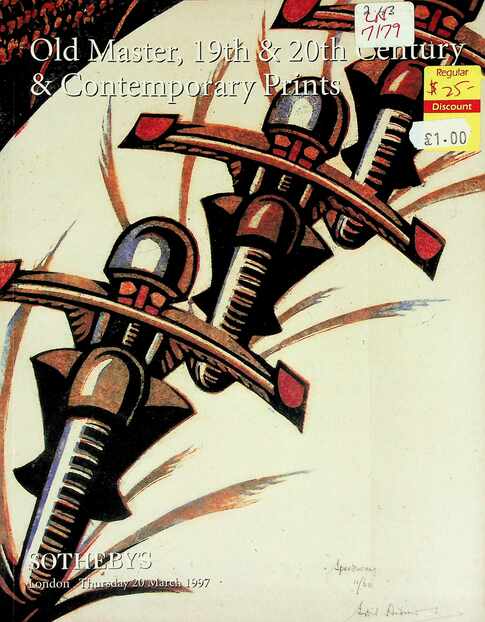Sothebys March 1997 Old Master, 19th and 20th Century Prints etc. (Digital only)