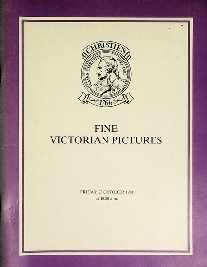 Christies October 1981 Fine Victorian Pictures