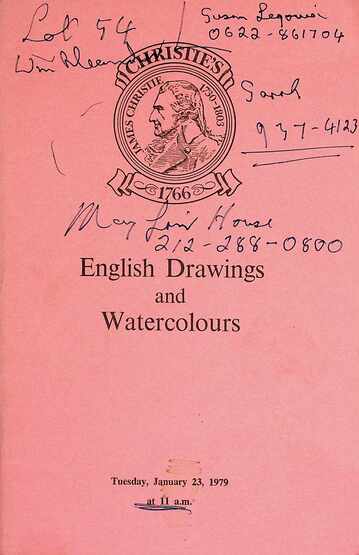 Christies January 1979 English Drawings & Watercolours