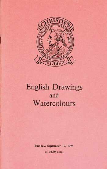 Christies September 1978 English Drawings & Watercolours