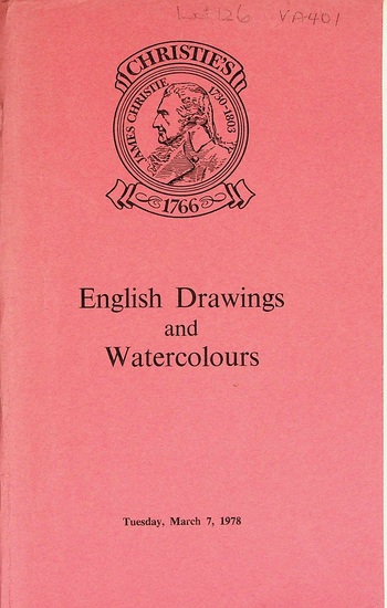 Christies March 1978 English Drawings & Watercolours
