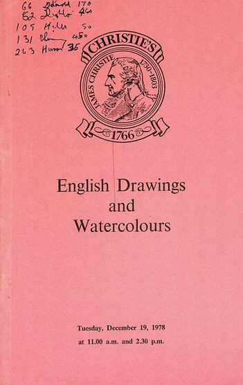 Christies December 1978 English Drawings & Watercolours