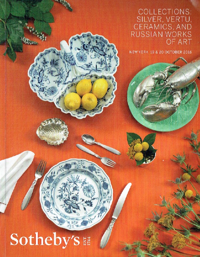 Sothebys October 2016 Collection: Silver, Vertu, Ceramics, and Russian Works of