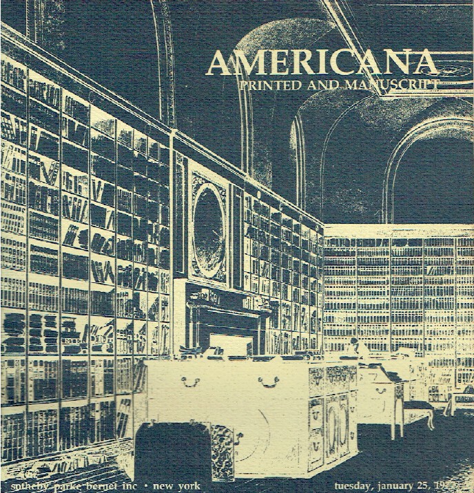 Sothebys January 1977 Americana Printed & Manuscript