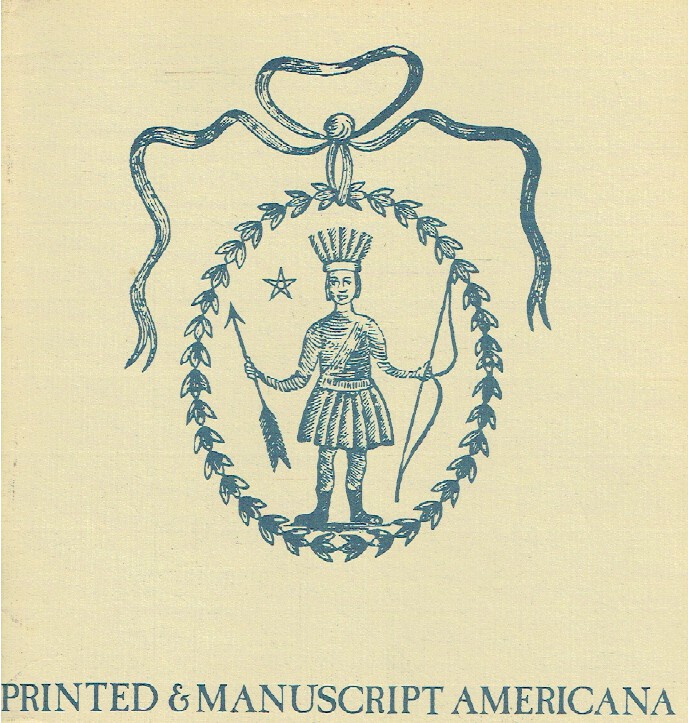 Sothebys October 1978 Printed & Manuscript Americana