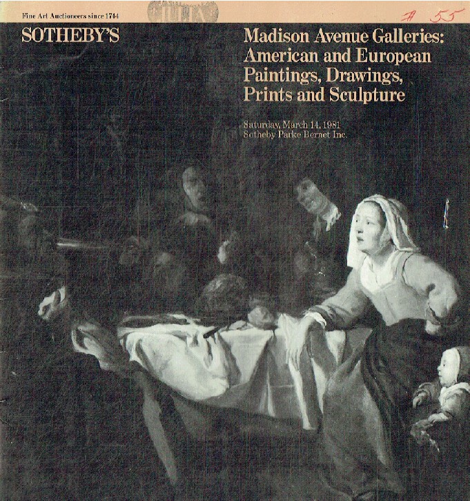 Sothebys March 1981 American & European Paintings, Drawings, Prints and Sculptur