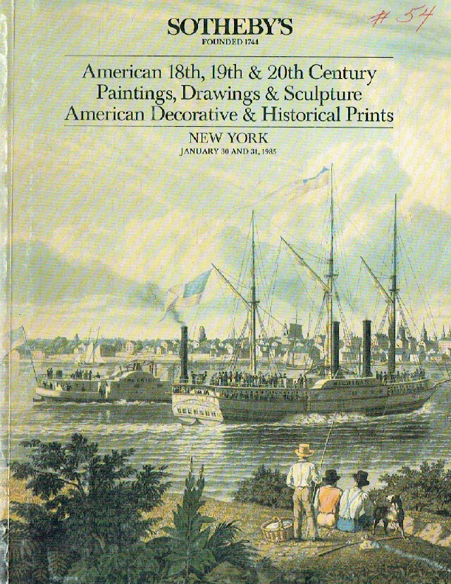 Sothebys January 1985 American 18, 19th & 20thC Paintings & Historical Prints