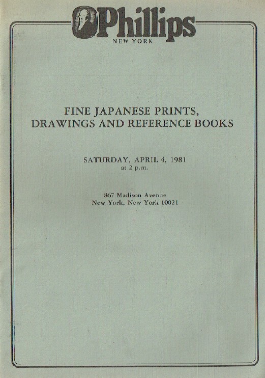 Phillips April 1981 Fine Japanese Prints, Drawings & Reference Books