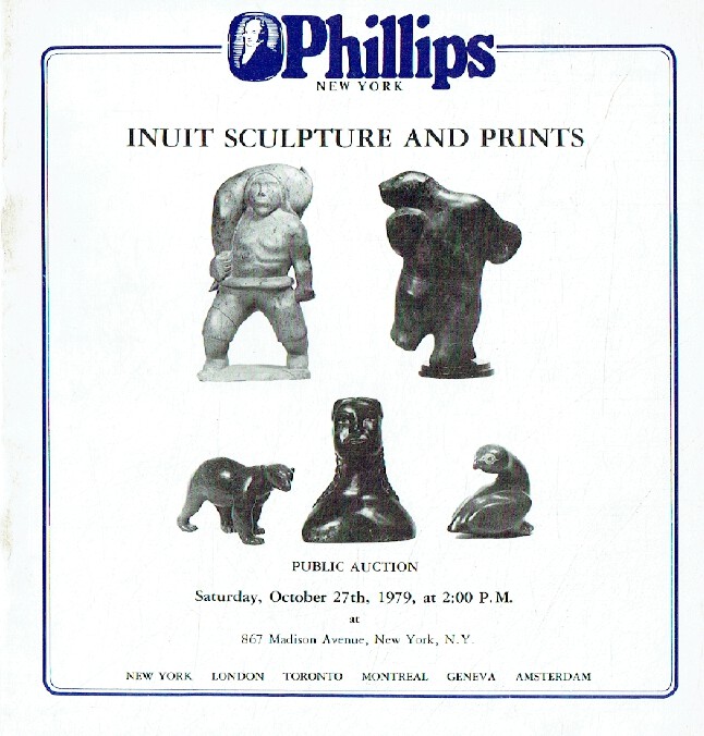 Phillips October 1979 Inuit Sculpture & Prints