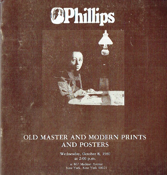 Phillips October 1980 Old Master & Modern Prints and Posters - Click Image to Close