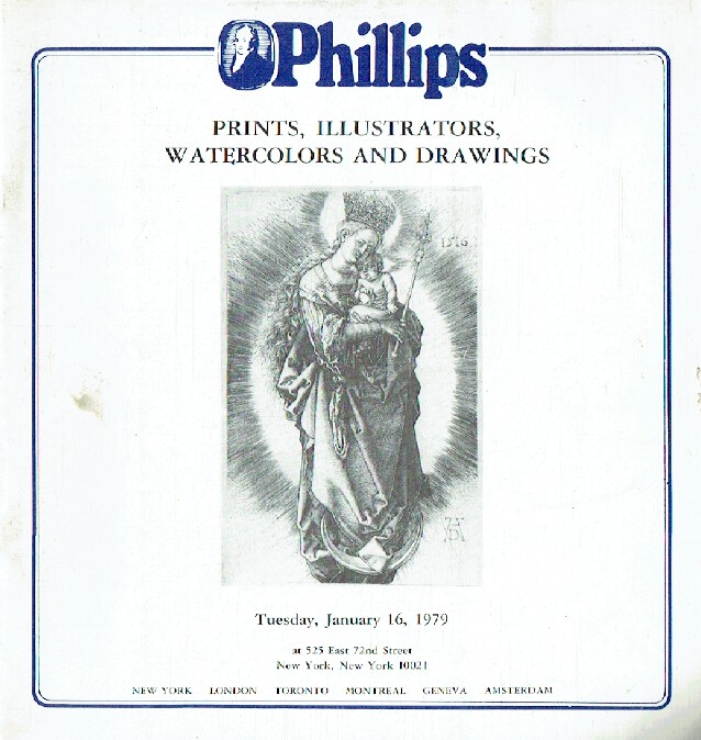 Phillips January 1979 Prints, Illustrators, Watercolors & Drawings