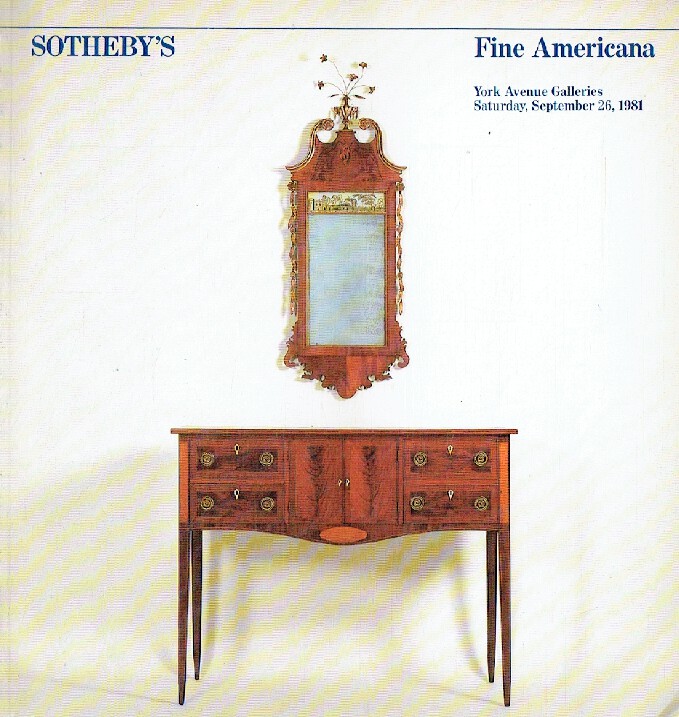 Sotheby September 1981 Fine Americana