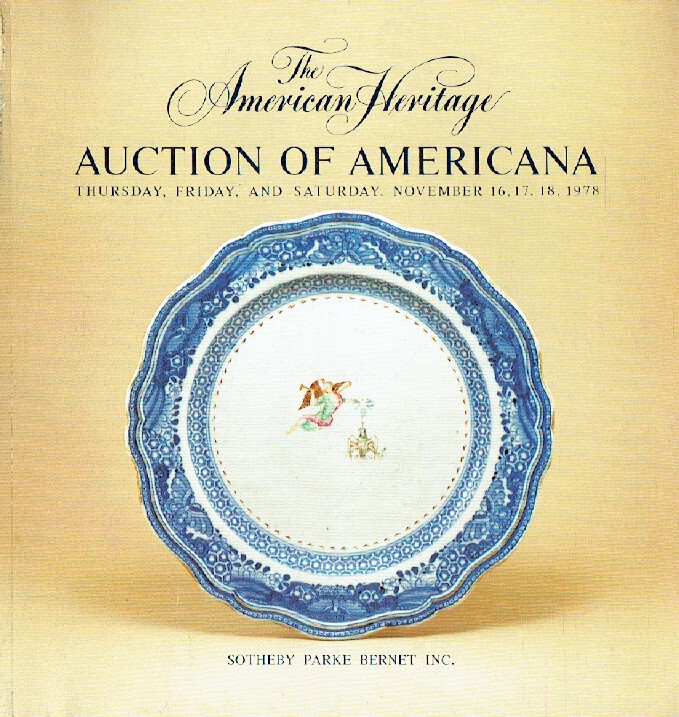 Sothebys November 1978 The American Heritage, Americana
