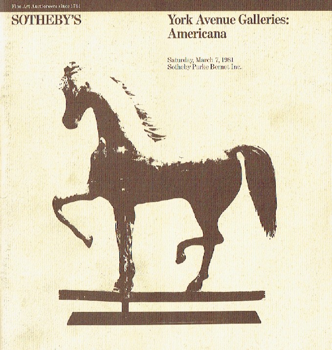 Sothebys March 1981 Americana