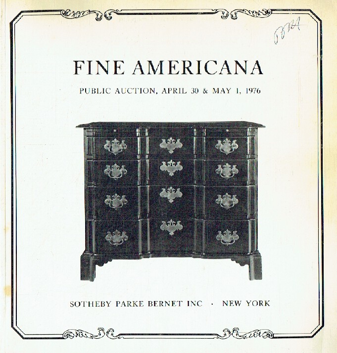 Sothebys April/May 1976 Fine Americana