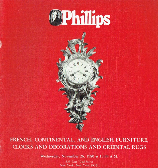 Phillips November 1980 French, Continental, & English Furniture, Clocks