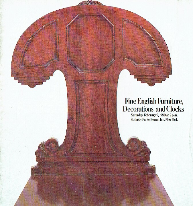 Sothebys February 1980 Fine English Furniture, Decorations & Clocks