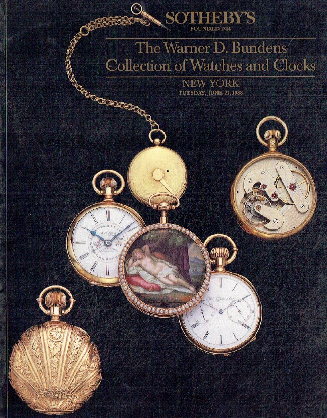 Sothebys June 1988 Watches & Clocks Collection - Warner D. Bundens