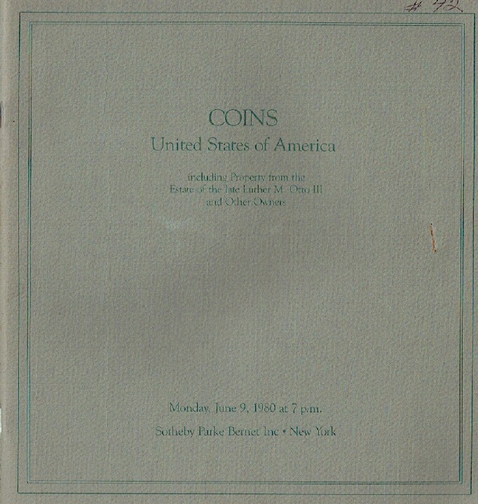 Sothebys June 1980 Coins United states of America