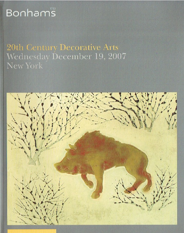 Bonhams December 2007 20th Century Decorative Arts - Click Image to Close