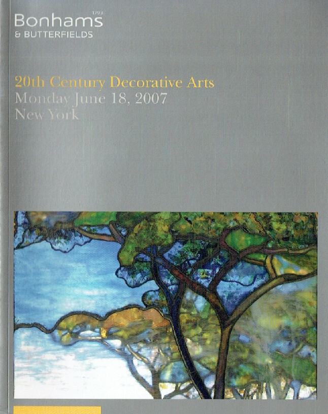 Bonhams & Butterfield June 2007 20th Century Decorative Arts