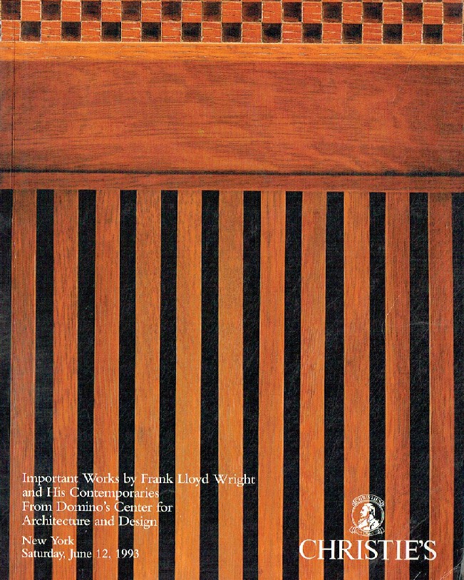 Christies June 1993 Works by Frank Lloyd Wright & His Contemporaries, Architectu