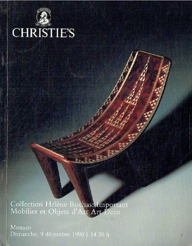Christies December 1990 Important (French) Furniture & WoA, Art Deco Coll.- Hele